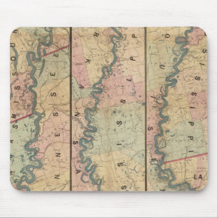 Mousepad O mapa do Lloyd do Rio Lower Mississippi