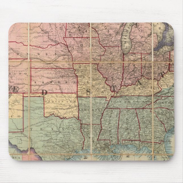 Mousepad O Mapa Ferroviário e Militar de Colton (Frente)