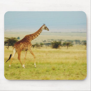 Mousepad O Masai de passeio Mara do girafa Plains o