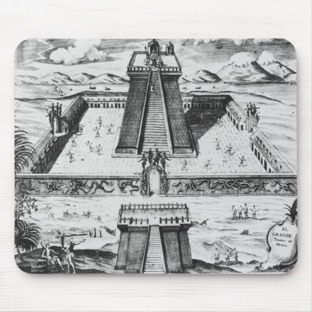 Mousepad O Mayor de Templo em Tenochtitlan (Frente)
