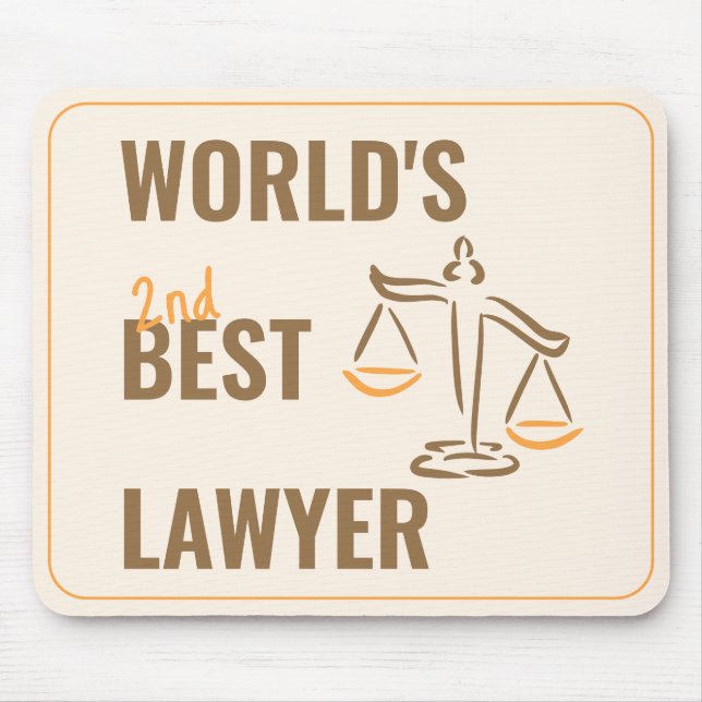 Mousepad O melhor advogado do mundo. Ideia de presente do c (Frente)