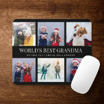 Mousepad O MELHOR AVÓ DO MUNDO DE Colagem De Fotos De Texto<br><div class="desc">A MELHOR AVÓ DO MUNDO! Guarda-te da família moderna,  este design de colagem de fotografias de texto personalizado faz uma bela exposição para as tuas fotografias favoritas de crianças,  netos,  casamentos ou qualquer outra ocasião especial. presente de excelente para avós! 2 linhas de texto totalmente personalizável.</div>