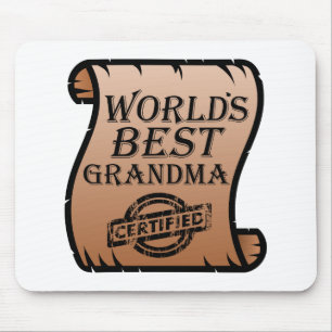 Mousepad O melhor certificado certificado da vovó do mundo