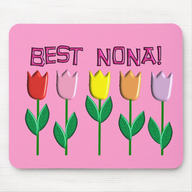 Mousepad O melhor design das tulipas dos Nona (Frente)