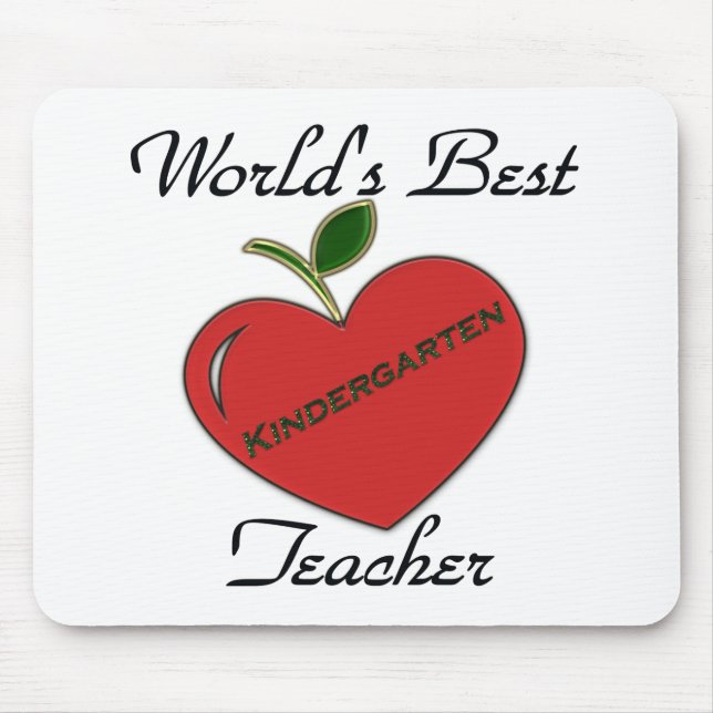 Mousepad O melhor jardim de infância Teache do mundo (Frente)