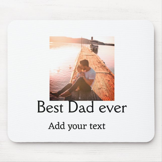 Mousepad O melhor pai alguma vez adicionou nome imagem dia  (Frente)