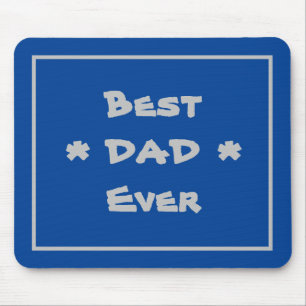 Mousepad O melhor Pai de sempre, simples e elegante azul e