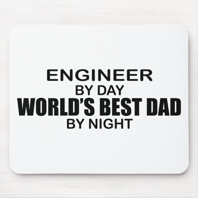 Mousepad O melhor pai do mundo - engenheiro (Frente)