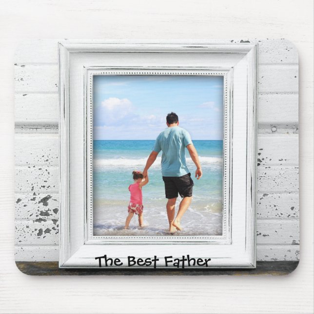 Mousepad O melhor pai - foto & texto editáveis quadro (Frente)
