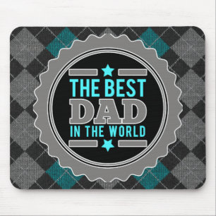 Mousepad O melhor Pai no mundo Argyle, como padrão