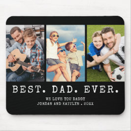 Mousepad O MELHOR PAI NUNCA 3 Fotos Personalizadas