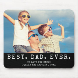 Mousepad O MELHOR PAI NUNCA Uma Foto Personalizada