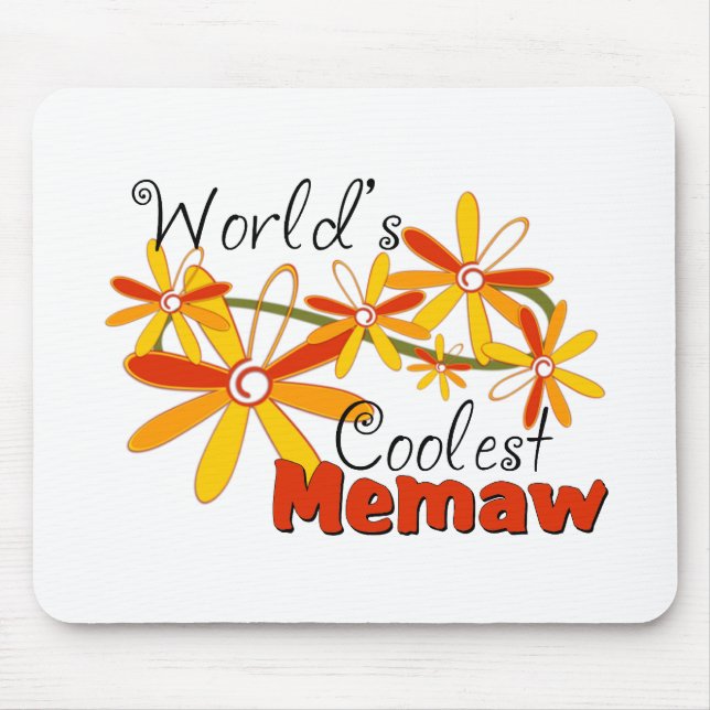 Mousepad O Memaw o mais fresco do mundo floral (Frente)