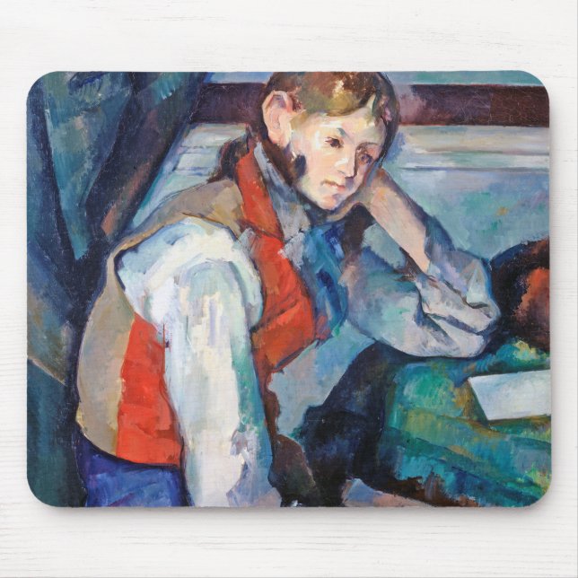 Mousepad O Menino no Colete Vermelho, Cezanne (Frente)