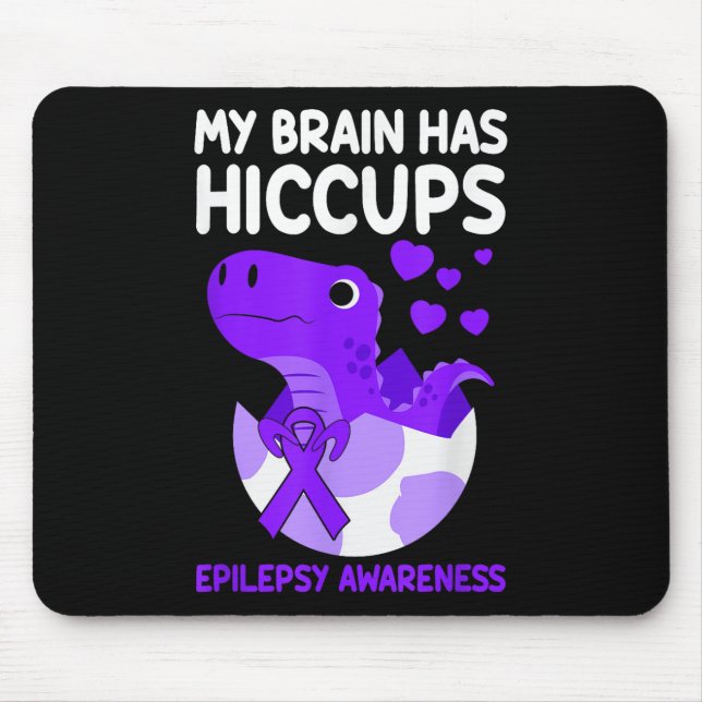 Mousepad O Meu Cérebro Tem Hiccopes Roxo Epilepsia (Frente)