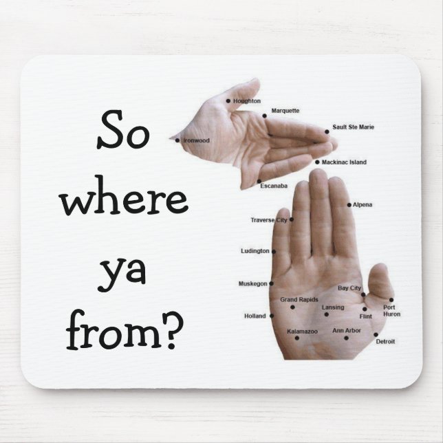 Mousepad O Michigan acessível "viagem" Mousepad! (Frente)