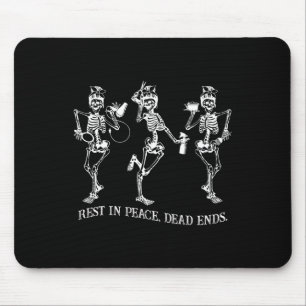 Mousepad O Morto de paz de esqueleto dança acaba com o Hair