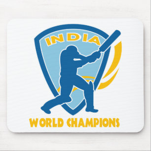 Mousepad o mundo de india do grilo patrocina a batedura do