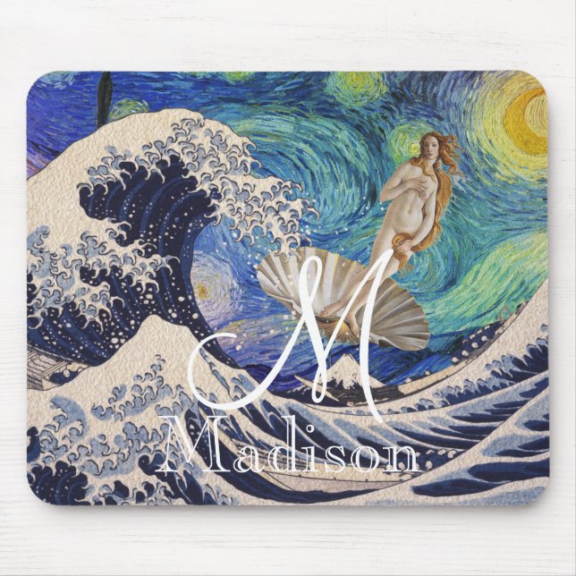 Mousepad O Nascimento de Vênus na Onda Excelente (Frente)