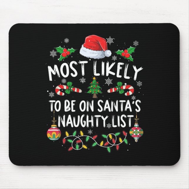 Mousepad O Natal Familiar É Mais Provável Em Papais noeis N (Frente)