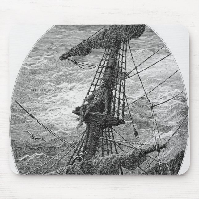 Mousepad O navegador acima do mastro durante uma tempestade (Frente)