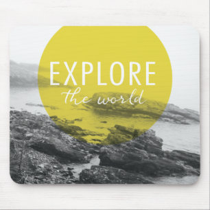 Mousepad O oceano explora as citações do mundo