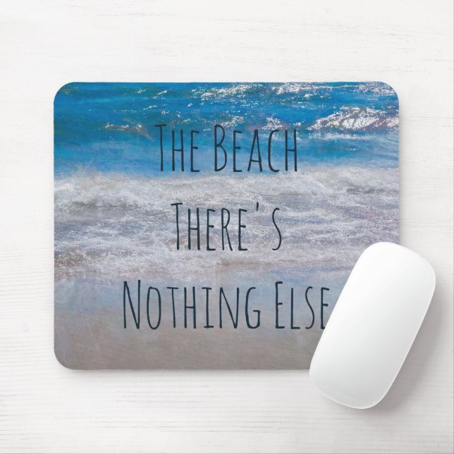 Mousepad O Oceano Tropical Branco de Praia Onda Costeira (Com mouse)