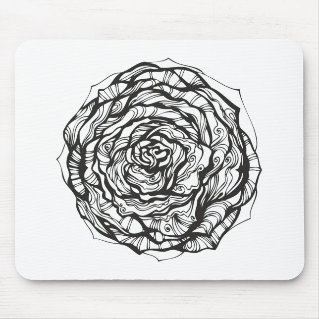 Mousepad O Ornamental abstrato aumentou (Frente)