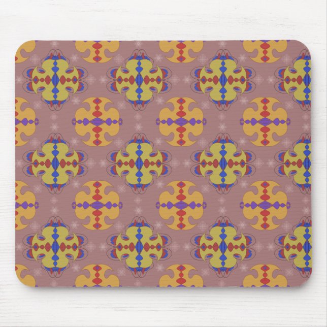 Mousepad O ornamento abstrato molda o padrão de cores paste (Frente)
