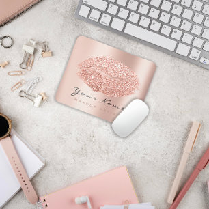 Mousepad O ouro cor-de-rosa cora o beijo conhecido dos