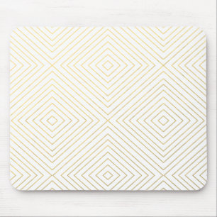 Mousepad O ouro geométrico moderno esquadra o teste padrã