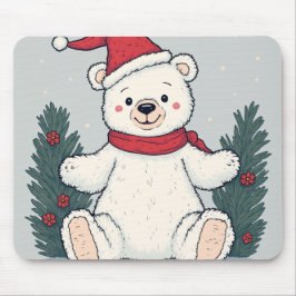 Mousepad O Pad De Mouse De Urso De Natal Mais Perto