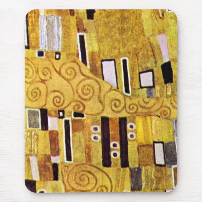 Mousepad O padrão de beijo de Gustav Klimt, Art Nouveau (Frente)