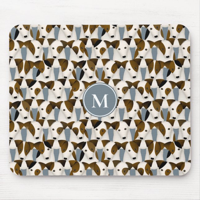 Mousepad O padrão de cães de Parson Jack Russell Terriers  (Frente)