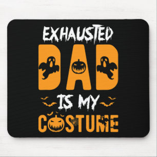 Mousepad O Pai Esgotado É O Meu Dia de as Bruxas engraçado