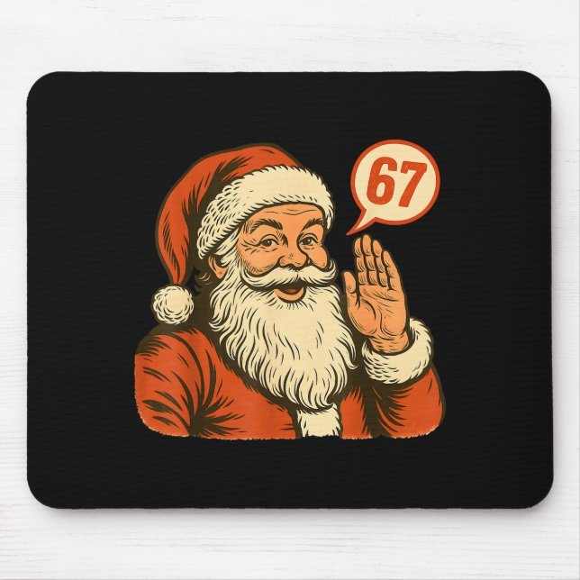 Mousepad O Papai Noel Diz 6 7 Seis Sete Gen Z Alpha Meme Gí (Frente)