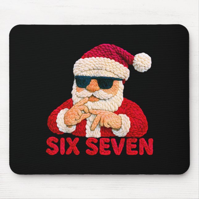 Mousepad O Papai Noel Diz Seis Sete - 6 7 Meme Gancho de La (Frente)