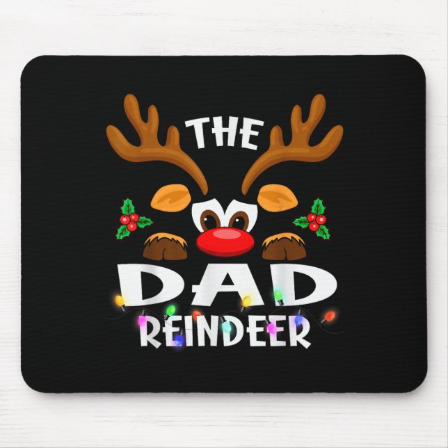 Mousepad O Papai Rena de Natal Homens Mulheres  (Frente)