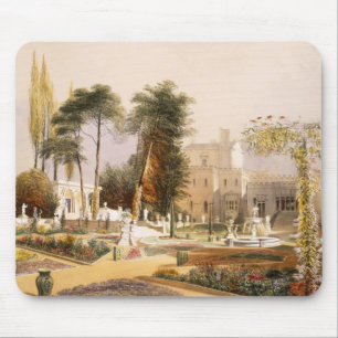 Mousepad O Parterre nos jardins em Wilton, o assento de
