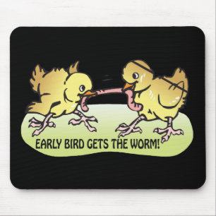 Mousepad O pássaro adiantado obtem o sem-fim