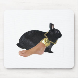 Mousepad O pé humano afortunado do coelho