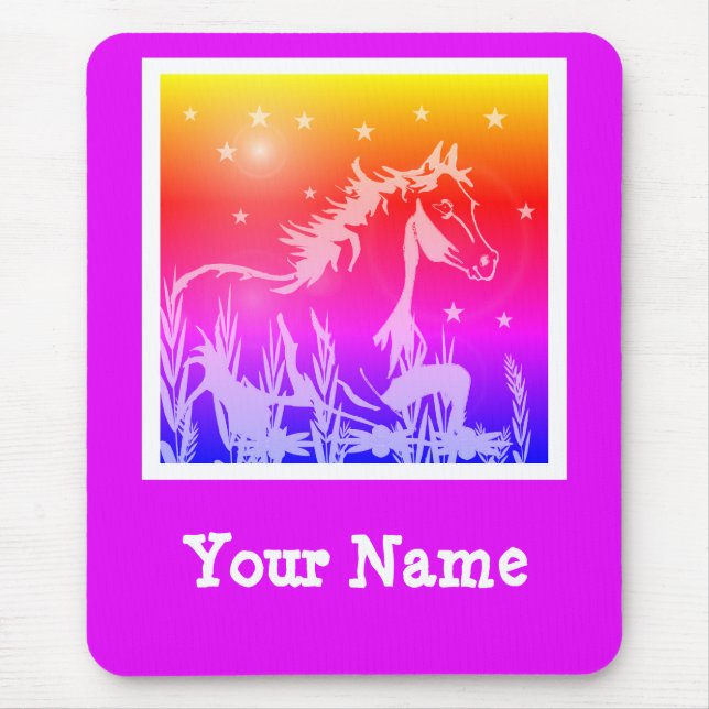 Mousepad O pequeno pônei doce, rosa (Frente)