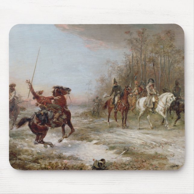 Mousepad O perigo de Napoleon no Brienne-le-Castelo, c.1891 (Frente)