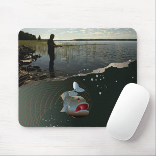 Mousepad O pescador ​ ​ ​ ​ ​ ​. Pesca feliz