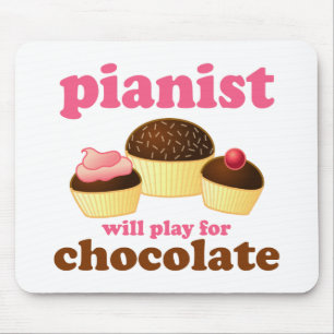 Mousepad O pianista jogará para o chocolate