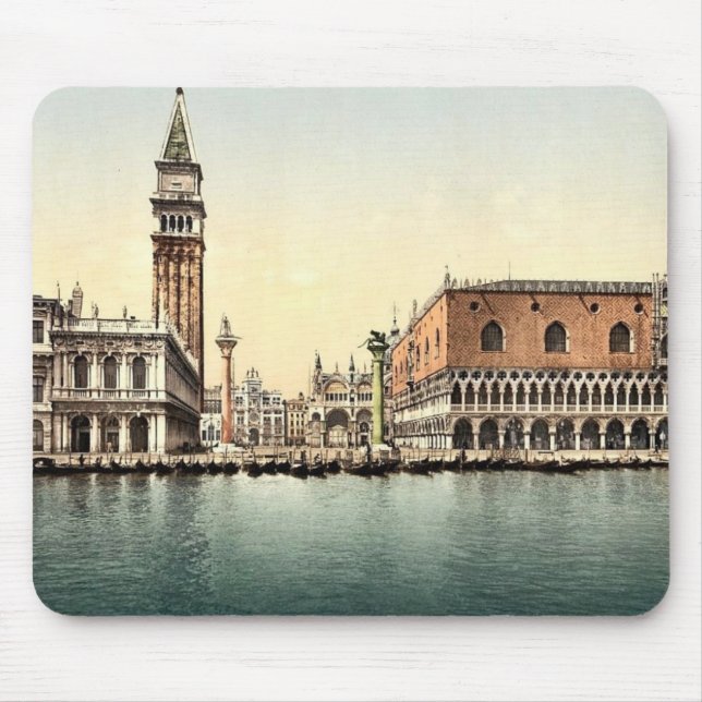 Mousepad O Piazzetta, clássico Photochrom de Veneza, Italia (Frente)