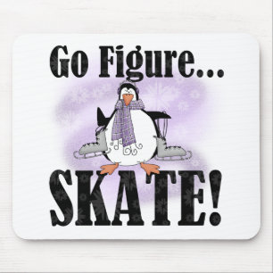 Mousepad O pinguim vai figura skate