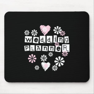 Mousepad O planejador do casamento floresce o branco no