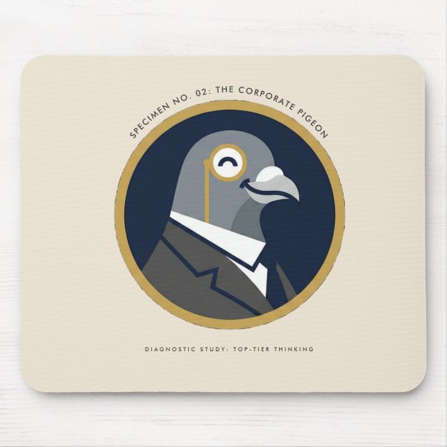 Mousepad O Pombo Corporativo: Espécime de Monóculo Nº 02 Mo (Frente)