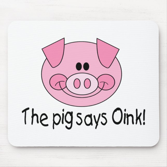 Mousepad O porco diz Oink (Frente)